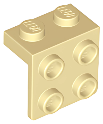 Деталь LEGO Bracket 1 x 2 - 2 x 2 44728 (21712, 86644, 92411) Tan U