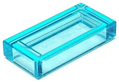 Tile 1 x 2, 3069 Trans-Light Blue N