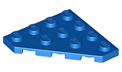 Деталь LEGO Wedge, Plate 4 x 4 Cut Corner 30503 Blue U