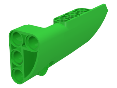 Technic, Panel Fairing # 4 Small Smooth Long, Side B, 64391 Bright Green N