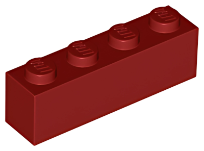 Кирпич LEGO Brick 1 x 4 3010 (6146) Dark Red U