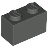 Brick 1 x 2, 3004 Dark Gray U
