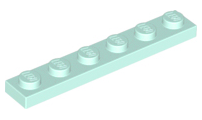 Plate 1 x 6, 3666 Light Aqua N