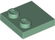 Tile, Modified 2 x 2 with Studs on Edge, 33909 Sand Green U