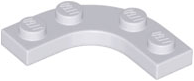 Plate, Round Corner 3 x 3 with 2 x 2 Curved Cutout, 68568 Light Bluish Gray U