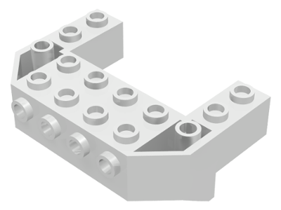 Train Front Sloping Base with 4 Studs, 87619 White U