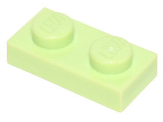 Plate 1 x 2, 3023 Yellowish Green U