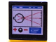 Road Sign 2 x 2 Square with Open O Clip with Eyeball and Red Dotted Lines, Plus Sign, and Minus Sign on White Monitor Screen Pattern (Sticker) - Set 60204, 15210pb125  