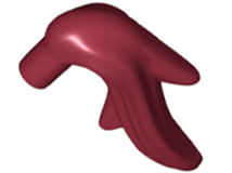 Minifigure, Plume Feather Ponytail, 22411 Dark Red U