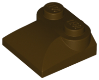 Slope, Curved 2 x 2 x 2/3 with 2 Studs and Curved Sides, 47457 Dark Brown N