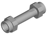 Minifigure, Weapon Hilt Smooth Extended, 66909 Light Bluish Gray N