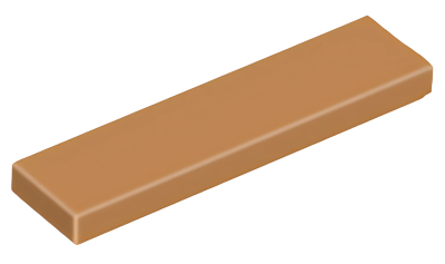 Деталь LEGO Tile 1 x 4 2431 (35371, 75703, 91143, 100687) Medium Nougat U