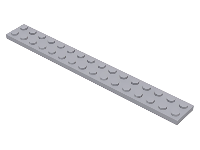 Деталь LEGO Пластина Plate 2 x 16 4282 Light Bluish Gray U