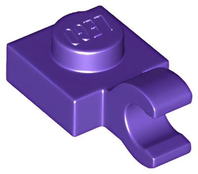 Деталь LEGO Plate, Modified 1 x 1 with Open O Clip (Horizontal Grip) 61252 (52738) Dark Purple U
