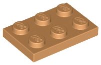 Plate 2 x 3, 3021 Medium Nougat N