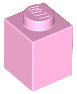 Brick 1 x 1, 3005 Bright Pink N