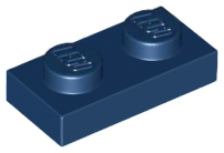 Plate 1 x 2, 3023 Dark Blue N