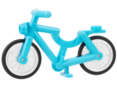 Bicycle with Trans-Clear Wheels with Molded Black Hard Rubber Tires (4719 / 92851pb01), 4719c02 Medium Azure U