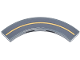 Tile, Round Corner 4 x 4 Macaroni with Thin Gold Curved Line Pattern (Sticker) - Set 75385, 27507pb13  