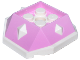 Shell with 4 Recessed Studs and Hole with Molded White Bottom and Spikes Pattern, 67931pb01