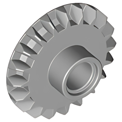 Деталь LEGO Technic, Gear 20 Tooth Bevel with Pin Hole 87407 Light Bluish Gray N