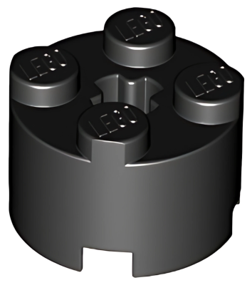 Деталь LEGO Brick, Round 2 x 2 with Axle Hole 3941 (6116, 6143, 39223) Black U