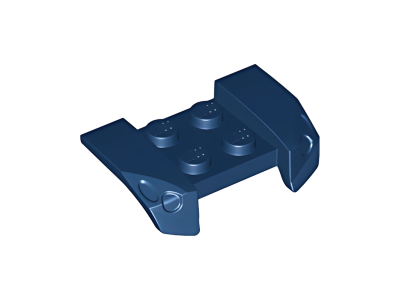 Деталь LEGO Брызговик Lego Vehicle, Mudguard 2 x 4 with Headlights Overhang 44674 Dark Blue U
