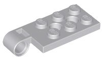 Hinge Plate 2 x 4 with Pin Hole and 2 Holes - Top, 43045 Light Bluish Gray N