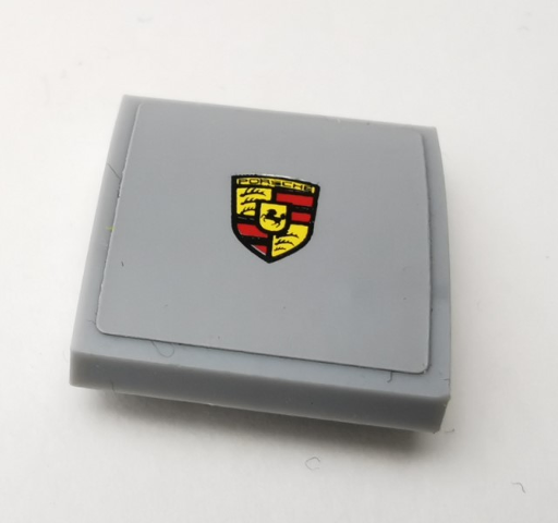 Slope, Curved 2 x 2 x 2/3 with Porsche Logo Pattern (Sticker) 15068pb204 Used
