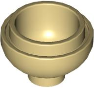 Brick, Round 2 x 2 Dome Bottom 15395 Tan N