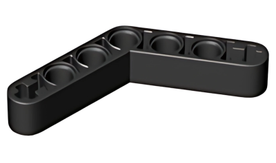 Деталь LEGO Technic, Liftarm, Modified Bent Thick 1 x 7 (4 - 4) 32348 (42165) Black U