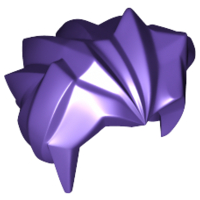 Minifigure, Hair Angular Swept Back - Flexible Rubber, 53982 Dark Purple U