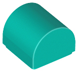 Slope, Curved 1 x 1 x 2/3 Double, 49307 Dark Turquoise N