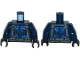Torso 'ACU' Jacket with Dark Bluish Gray Straps and Belt with Pouches Pattern / Dark Blue Arms / Black Hands, 973pb2059c01  