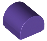 Slope, Curved 1 x 1 x 2/3 Double, 49307 Dark Purple N
