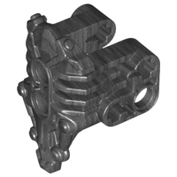 Bionicle Armor Uniter with 2 Pin Holes on Front, Axle and Pin Holes on Sides, 24191 Pearl Dark Gray U