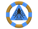 Ring with Center Triangle with Gold Bands and Squid Pattern (Atlantis Treasure Key), 87748pb04  