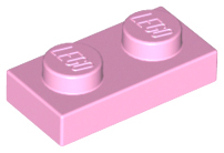 Plate 1 x 2, 3023 Bright Pink U