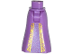 Mini Doll Hips and Skirt Full Length with Gold Trim and Lavender Lace Pattern - Thick Hinge, 15875c00pb014