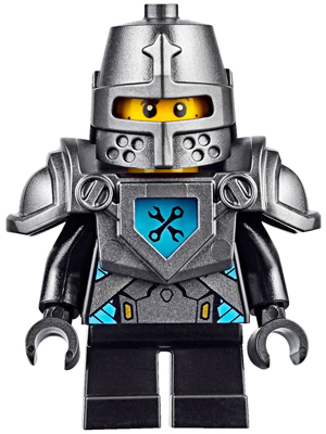 Минифигурка Lego Robin Underwood - Pearl Dark Gray Helmet and Armor, Black Short Legs nex062
