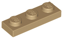 Plate 1 x 3, 3623 Dark Tan N