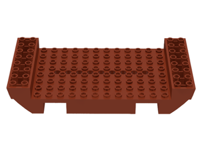 Boat, Hull Large Middle 8 x 16 x 2 1/3 with 8 or 9 Holes, 2560 Reddish Brown U