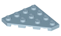 Wedge, Plate 4 x 4 Cut Corner, 30503 Sand Blue U