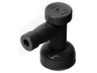 Tap 1 x 1 with Hole in Nozzle End, 4599a Black U