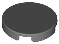 Tile, Round 2 x 2 with Bottom Stud Holder, 14769 Dark Bluish Gray U