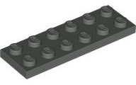 Plate 2 x 6, 3795 Dark Gray U