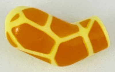 Arm, Right with Orange Giraffe Spots Pattern, 982pb200 Bright Light Yellow U