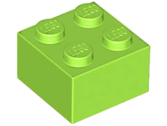 Brick 2 x 2, 3003 Lime N