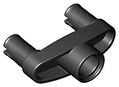 Деталь LEGO Technic, Pin Connector 3L with 2 Pins and Center Hole 15461 (46189) Black N