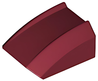 Деталь LEGO Lego Slope, Curved 2 x 2 Lip 30602 (28659, 47904) Dark Red U